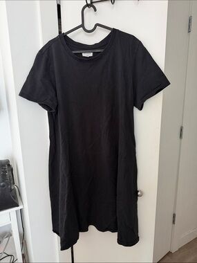 Hudson Jeans Black Short-Sleeve Mini Tee Dress